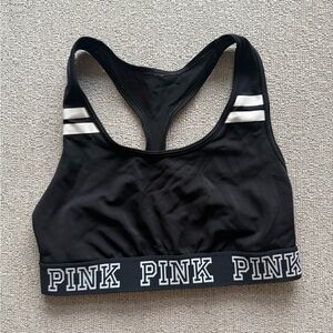 🪩 PINK Victoria's Secret Black and White Sports Bra